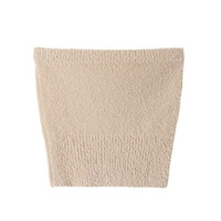 Bow Tie Strapless Bandeau Knitted Tank Top - Thumbnail 1