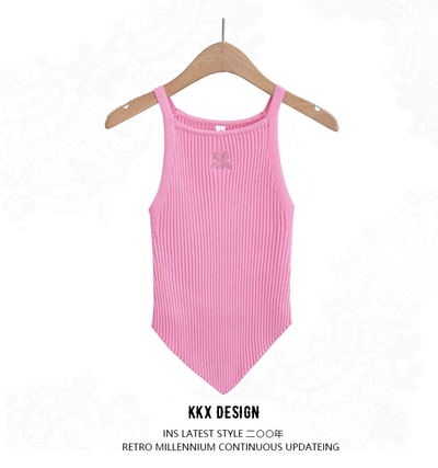 Vest suspenders flat knitted triangle