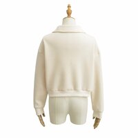 Zippered sweatshirt jacket lapel casual niche top - Thumbnail 1