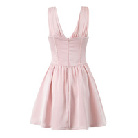 Sexy Low Cut V Neck Sleeveless Tank Dress - Thumbnail 1