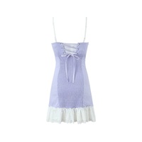 Hem lace patchwork suspender dress - Thumbnail 1