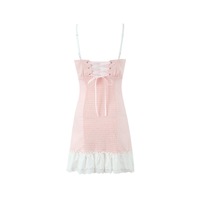 Hem lace patchwork suspender dress - Thumbnail 1