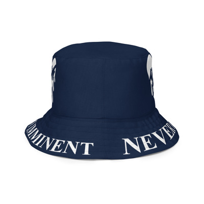 Nyvi love blue and white bucket hat copy - Thumbnail 5