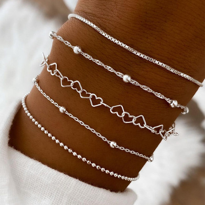 Fashion stackable link bracelet pack stack gifts for women