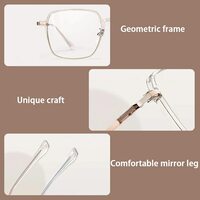 Woman Anti Radiation Glasses Metal Eyeglass Eyeglasses  - Thumbnail 4