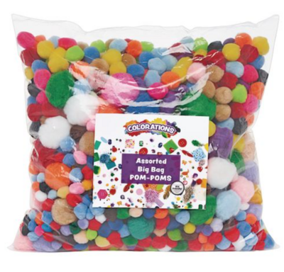 Colorations® Pom-Poms - 1 lb. Value Pack