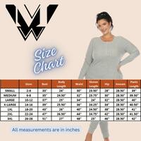 White Mark Women's 2 Piece Long Sleeve Waffle Thermal Pajama Set - Thumbnail 7