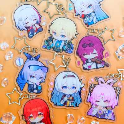 Honkai: star rail exclusive character portrait keychains - perfect gift for hsr fans - ultra high quality