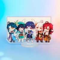 Genshin Impact - Anemo Family Portrait - 5.5x3.5in - Ultra-heavy duty 5mm acrylic print - Feat. Venti, Heizou, Kazuha, Wanderer, Xiao! - Thumbnail 1