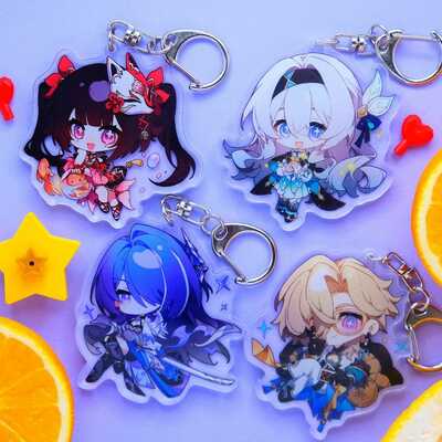 Penacony - honkai: star rail character art keychains - clear acrylic - ultra high quality