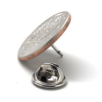 Lapel Pin Puerto Rico Quarter Coin Uncirculated U.S. Quarter 2009 Hand Painted Tie Pin Custom Pins Hat Pin Enamel Pin Backing Groomsmen Gift - Thumbnail 1