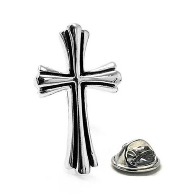 Cross pin christian gifts cross lapel pin silver religious gifts pin catholic gifts priest cross gifts for men pastor gift clergy hat pin