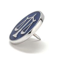 Scale of Justice Pin Lawyer Enamel Pin Court of Law Attorney Judge Tie Tack Law Student Blue Enamel Silver Trim Pro Pin - Thumbnail 1