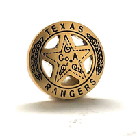 Texas Ranger Lapel Pin Law Enforcement Badge Enamel Pin State Police Big Lone Star State Tie Tack Pin Detective Texas Ranger Gift - Thumbnail 1