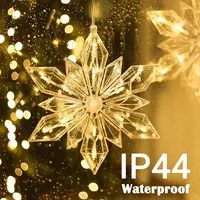 Christmas Snowflakes Window Lights, 3 Pack 36 LEDs Christmas Window Decoration  - Thumbnail 2