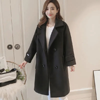 Autumn Winter Fashion Middle Length Outerwears Women's Woolen Coat - Thumbnail 2