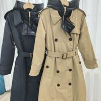 Autumn Winter Elegnt White Duck Down Long Jacket Hooded - Thumbnail 2