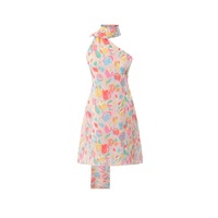 Tulip oil print personalized off-shoulder dress - Thumbnail 2