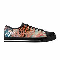 Womens Coral Black Sneakers - Thumbnail 1