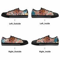 Womens Coral Black Sneakers - Thumbnail 11