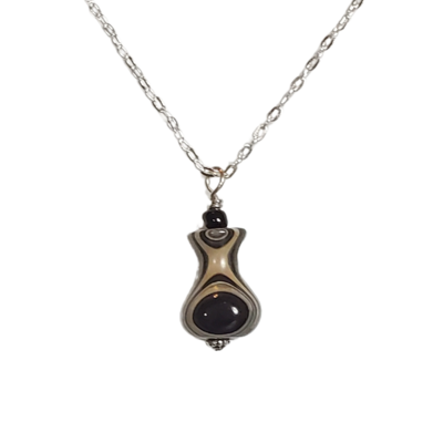 Botswana agate bottle necklace