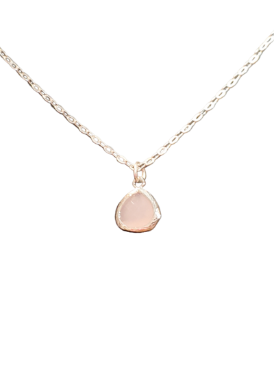 Dusty Pink Teardrop Necklace