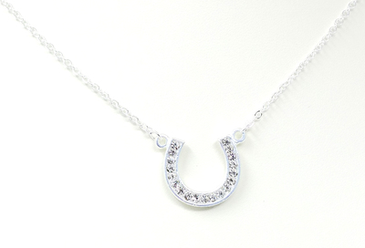 Lucky Horseshoe Rhinestone Necklace