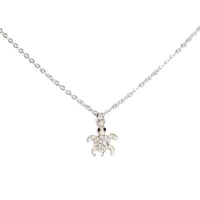 Adjustable sea turtle necklace perfect for layering