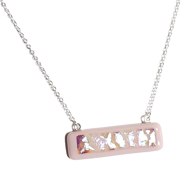 Dichroic Smolder on Lavender Fused Glass Bar