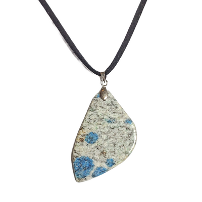 Raindrop azurite or k2 azurite pendant necklace