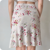 Vintage Bouquet Print Skirt - Thumbnail 1