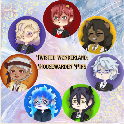 Twisted wonderland house warden pins