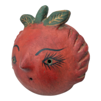 Coconut mask. Collectibles. Home decoration. Wall decoration. Interior decoration. Mexican mask. Mexican craft. Mexican Folk Art. - Thumbnail 2