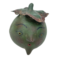 Coconut mask. Collectibles. Home decoration. Wall decoration. Interior decoration. Mexican mask. Mexican craft. Mexican Folk Art. - Thumbnail 2