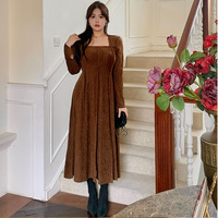 Plus size women's spring and autumn new high-end retro dress - Thumbnail 1