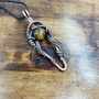 Handmade Copper Wire Wrapped Tiger’s Eye Pendant Necklace – Rustic Unisex Jewelry-1
