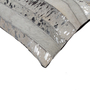 Natural Home Decor Torino Madrid Cowhide Pillow | Grey & silver | 12"x20" | 676685045607-1