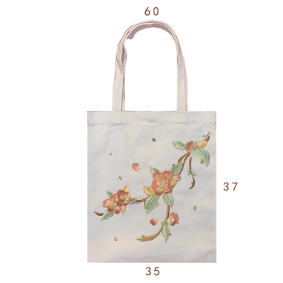 Camellia canvas bag hanfu messenger bag embroidered ancient style cheongsam bag eco-friendly bag