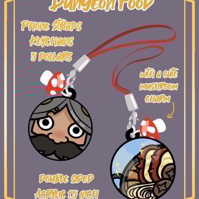 Dungeon food - phone straps