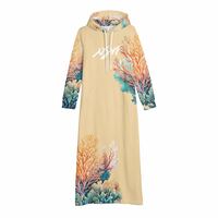 Coral Hoodie Dress Cream - Thumbnail 5