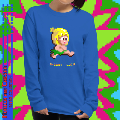 Retro gamer wonder boy long sleeve shirt (4 colors)