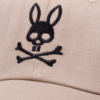 Embroidered Skeleton Rabbit Baseball Cap Outdoor Sports Mesh Peaked Cap Khaki - Thumbnail 3