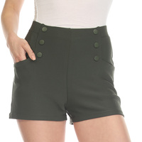 White Mark Women's High Waist Shorts - Thumbnail 2