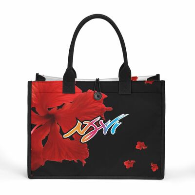Blooming horizon hibiscus tote bag