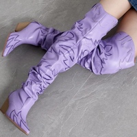 Over the Knee Western Cowboy Boots - Thumbnail 2