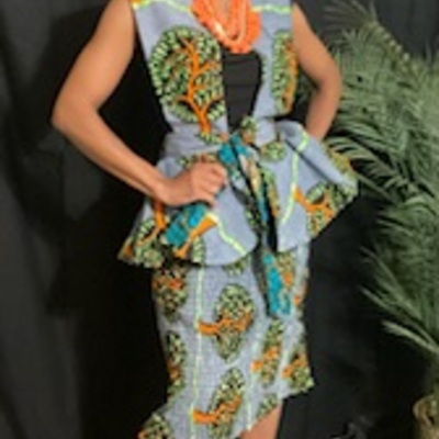 Elastic skirt & headwrap