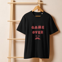 Unisex organic ribbed neck t-shirt "Game Over" - Thumbnail 2
