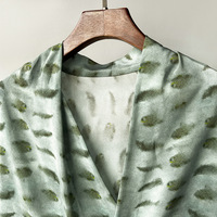 Irregular Printed Silk Loose Dress - Thumbnail 2