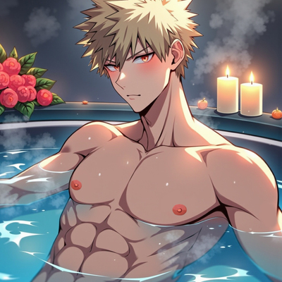 Bakugou in the bath art print! (signed)