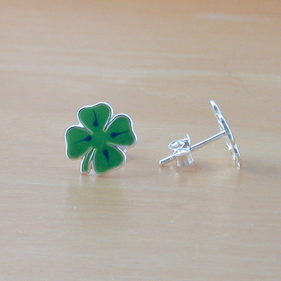 Boxed gift set/four leaf clover necklace and earrings/four leaf clover necklace/four leaf clover earrings/four leaf clover jewellery/uk